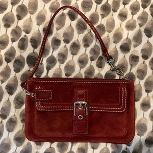 Coach suede wristlet